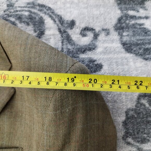 Ralph Lauren Men’s Blazer 42R Green Herringbone Sport Coat Jacket 2-Button - Picture 8 of 9